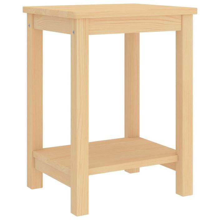 Table de chevet Bois clair 35x30x47 cm Bois de pin massif - Photo n°1