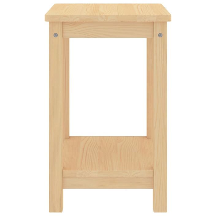 Table de chevet Bois clair 35x30x47 cm Bois de pin massif - Photo n°2