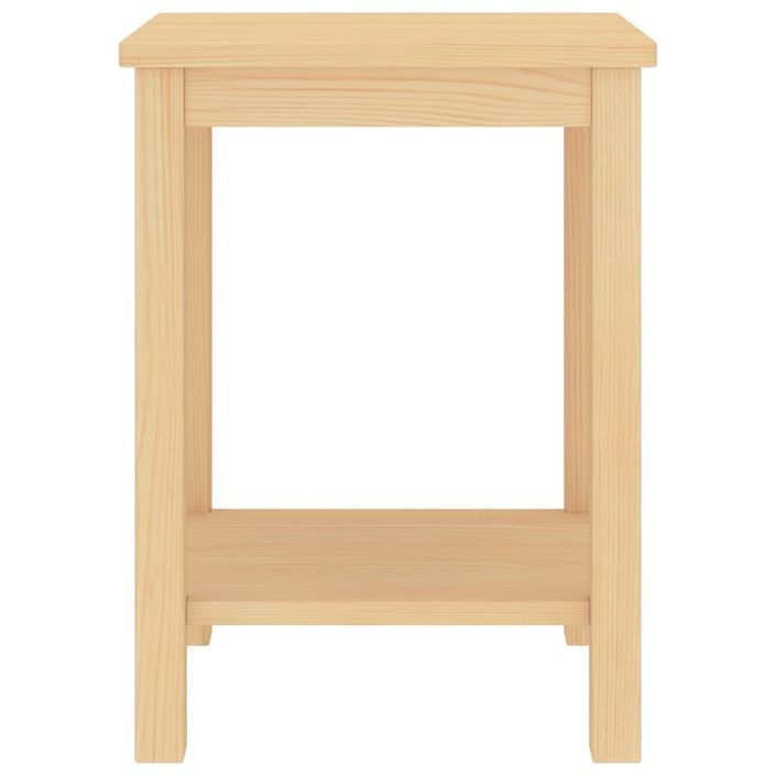 Table de chevet Bois clair 35x30x47 cm Bois de pin massif - Photo n°3