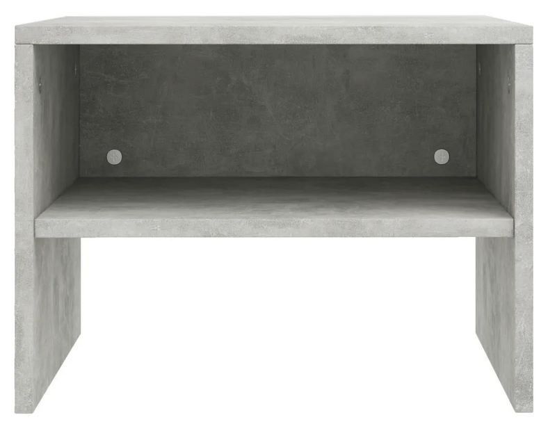 Table de chevet bois gris effet béton Tsela - Photo n°4