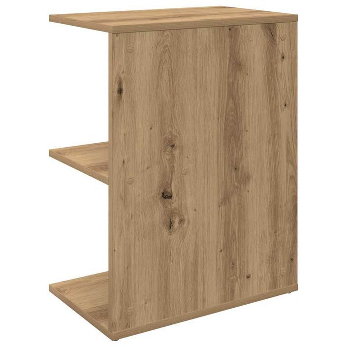 Table de chevet chêne artisanal 46,5x29x61 cm bois d'ingénierie - Photo n°6