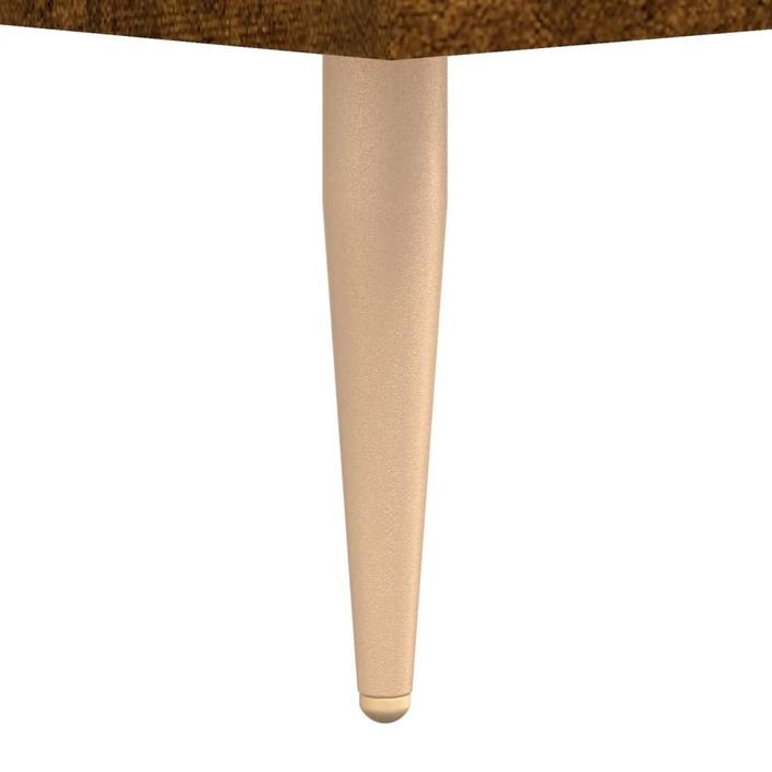 Table de chevet chêne fumé 40x35x47,5 cm bois d’ingénierie - Photo n°10