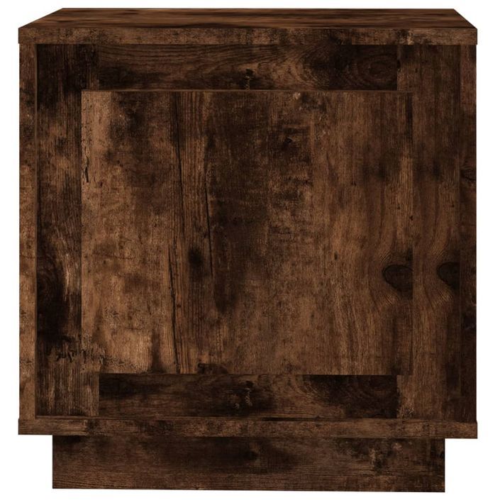 Table de chevet chêne fumé 44x35x45 cm bois d'ingénierie - Photo n°7