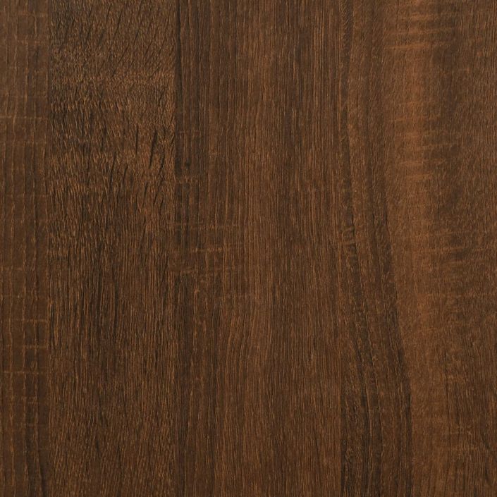 Table de chevet chêne marron 32x42x80 cm bois d'ingénierie - Photo n°11