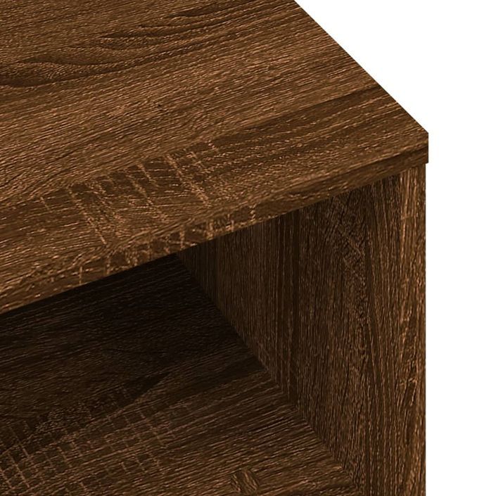 Table de chevet Chêne marron 40x30x30 cm Bois d'ingénierie - Photo n°7