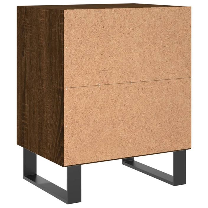 Table de chevet chêne marron 40x30x50 cm bois d'ingénierie - Photo n°6