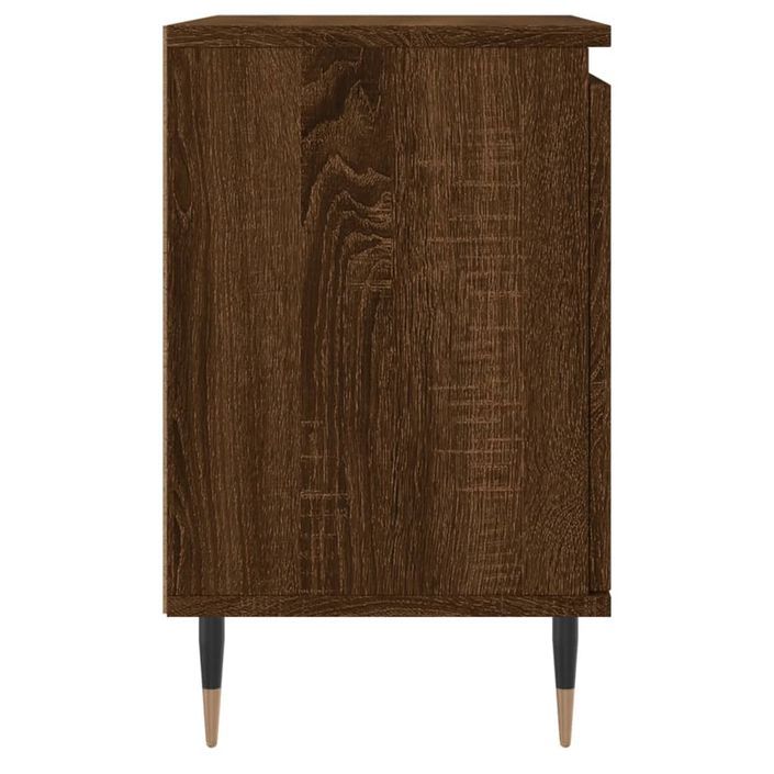 Table de chevet chêne marron 40x30x50 cm bois d'ingénierie - Photo n°7