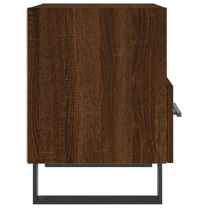 Table de chevet chêne marron 40x35x47,5 cm bois d’ingénierie - Photo n°5