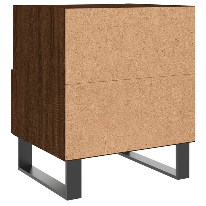 Table de chevet chêne marron 40x35x47,5 cm bois d’ingénierie - Photo n°6
