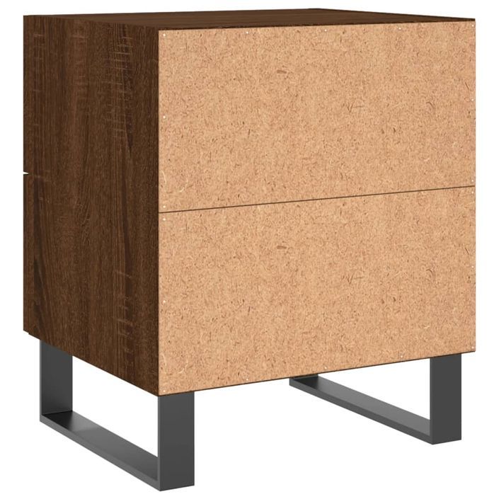 Table de chevet chêne marron 40x35x47,5 cm bois d’ingénierie - Photo n°8
