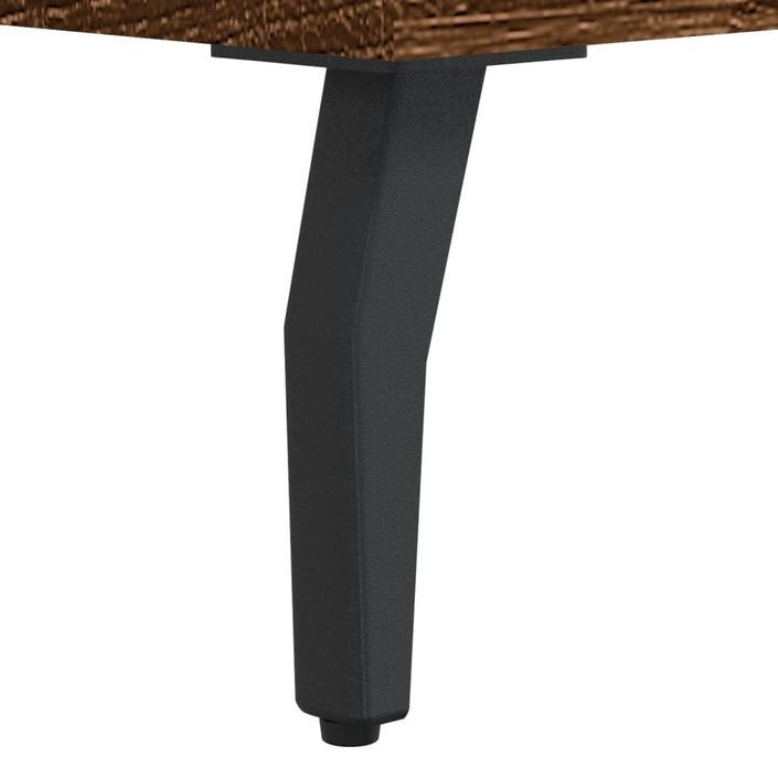 Table de chevet chêne marron 40x35x47,5 cm bois d’ingénierie - Photo n°10