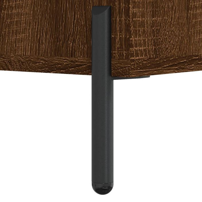 Table de chevet chêne marron 40x35x47,5 cm bois d’ingénierie - Photo n°10