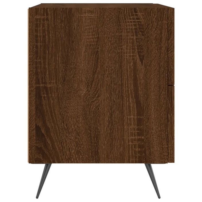 Table de chevet chêne marron 40x35x47,5 cm bois d’ingénierie - Photo n°5