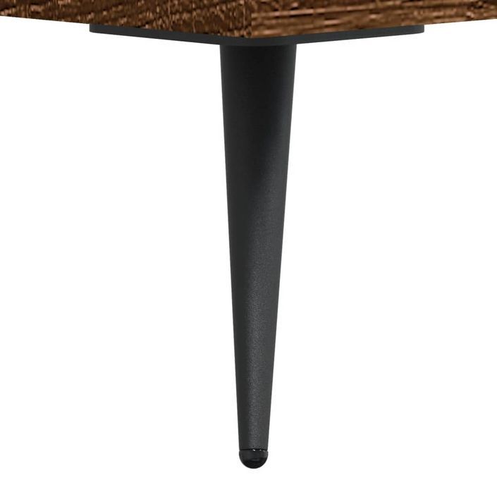 Table de chevet chêne marron 40x35x47,5 cm bois d’ingénierie - Photo n°10