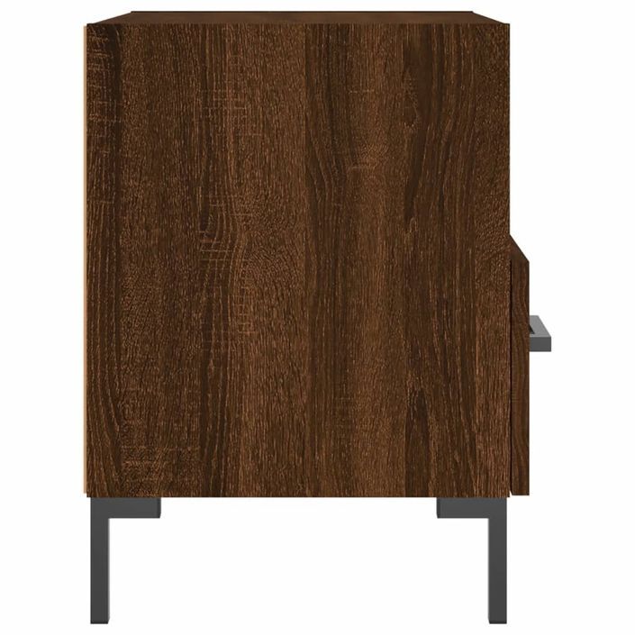 Table de chevet chêne marron 40x35x47,5 cm bois d’ingénierie - Photo n°5