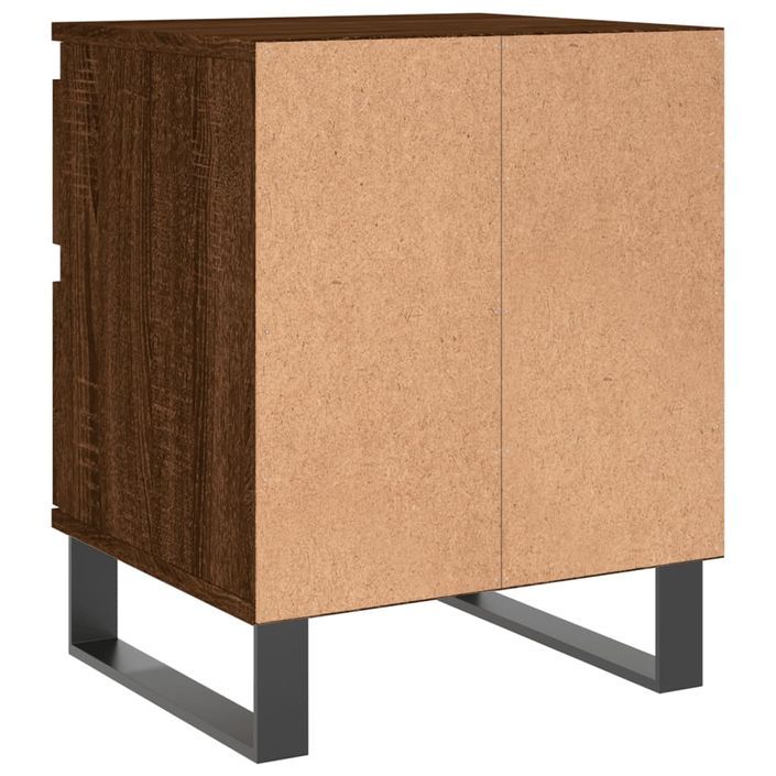 Table de chevet chêne marron 40x35x50 cm bois d’ingénierie - Photo n°8