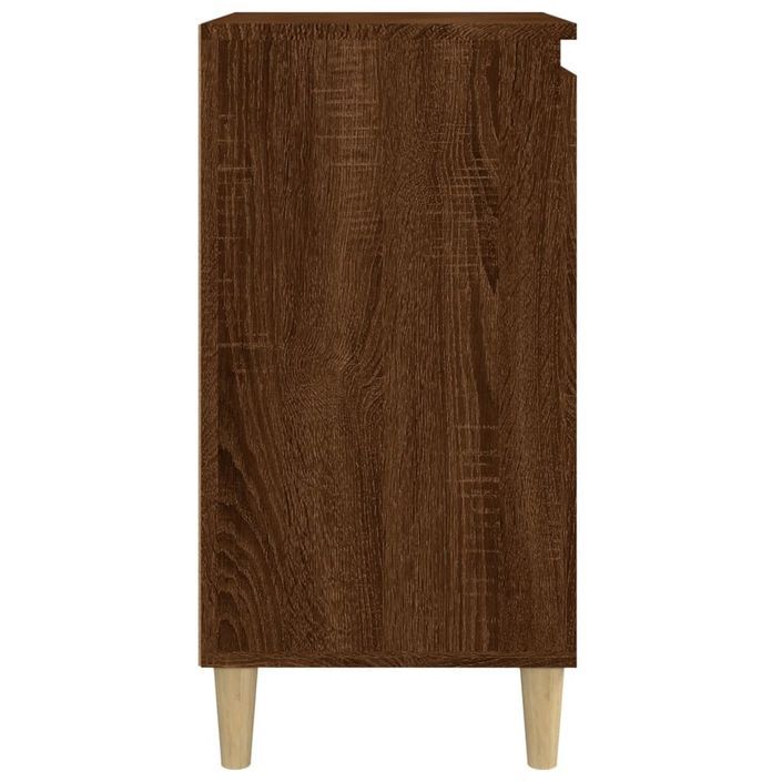 Table de chevet chêne marron 40x35x70 cm bois d'ingénierie - Photo n°7