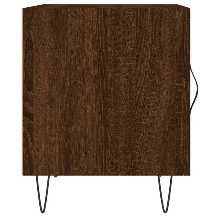 Table de chevet chêne marron 40x40x50 cm bois d’ingénierie - Photo n°7