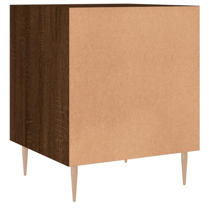 Table de chevet chêne marron 40x40x50 cm bois d’ingénierie - Photo n°8