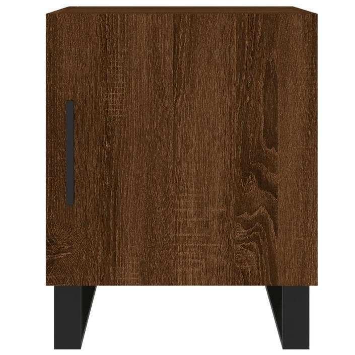 Table de chevet chêne marron 40x40x50 cm bois d’ingénierie - Photo n°6