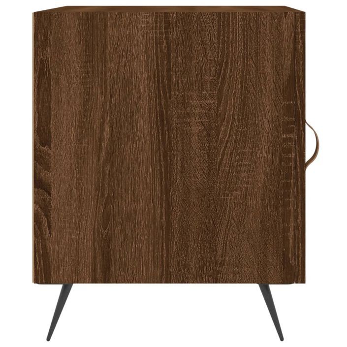 Table de chevet chêne marron 40x40x50 cm bois d’ingénierie - Photo n°5
