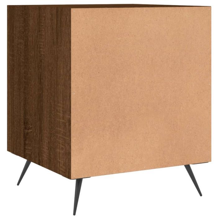 Table de chevet chêne marron 40x40x50 cm bois d’ingénierie - Photo n°6