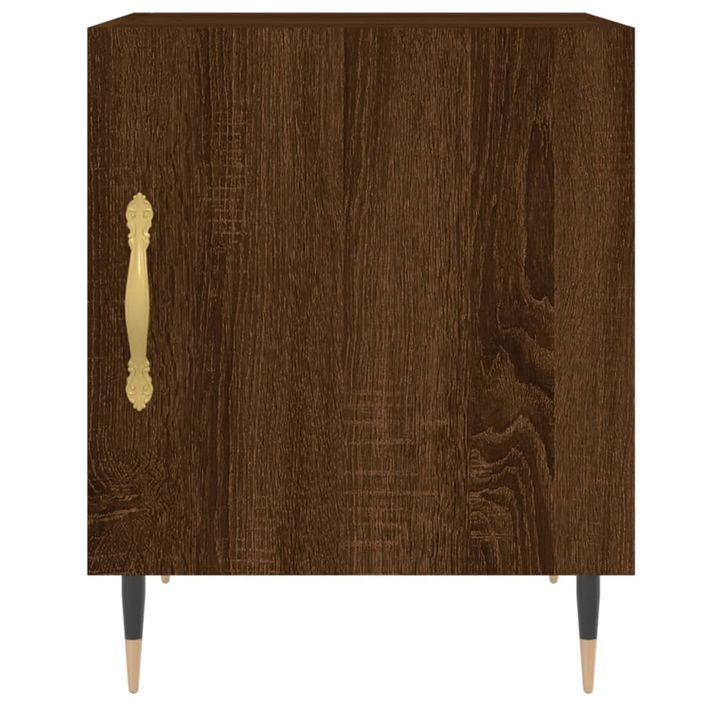 Table de chevet chêne marron 40x40x50 cm bois d’ingénierie - Photo n°4