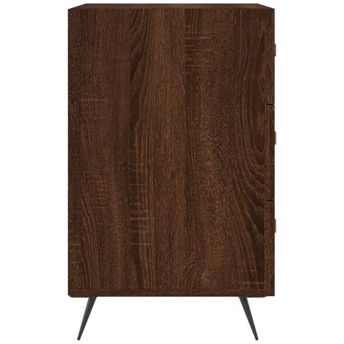 Table de chevet chêne marron 40x40x66 cm bois d'ingénierie - Photo n°6