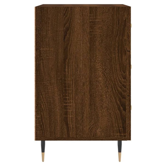 Table de chevet chêne marron 40x40x66 cm bois d'ingénierie - Photo n°6