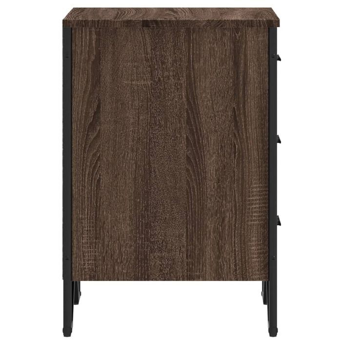 Table de chevet chêne marron 40x41x60 cm bois d'ingénierie - Photo n°6