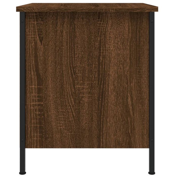 Table de chevet chêne marron 40x42x50 cm bois d'ingénierie - Photo n°7