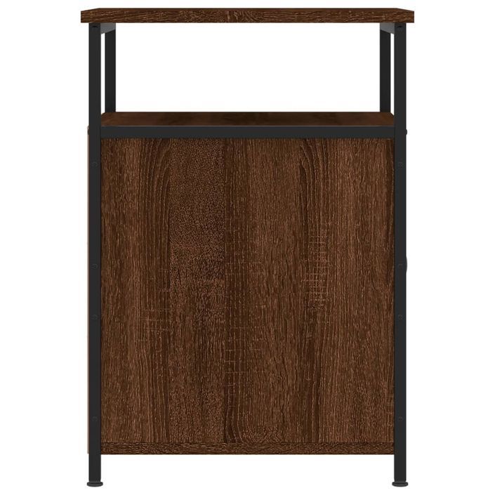 Table de chevet chêne marron 40x42x60 cm bois d'ingénierie - Photo n°7