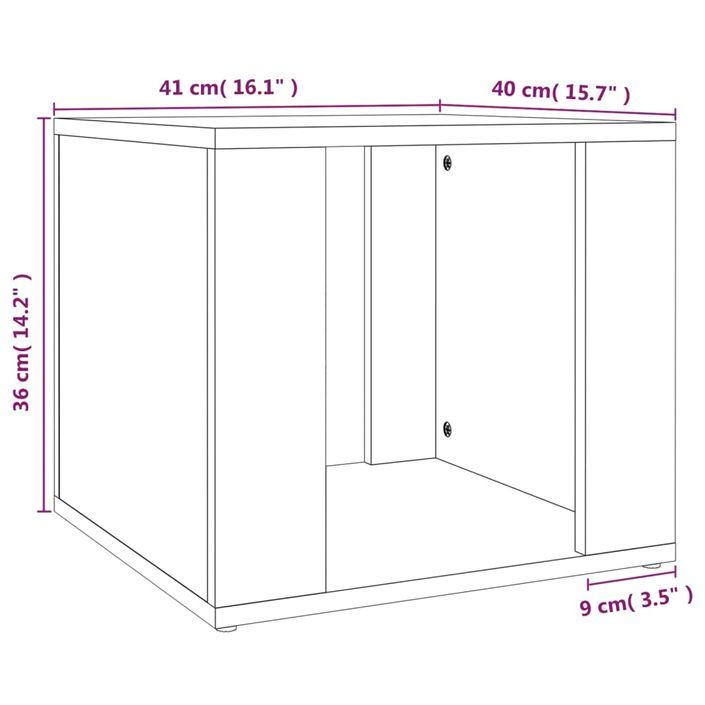 Table de chevet Chêne marron 41x40x36 cm Bois d'ingénierie - Photo n°8