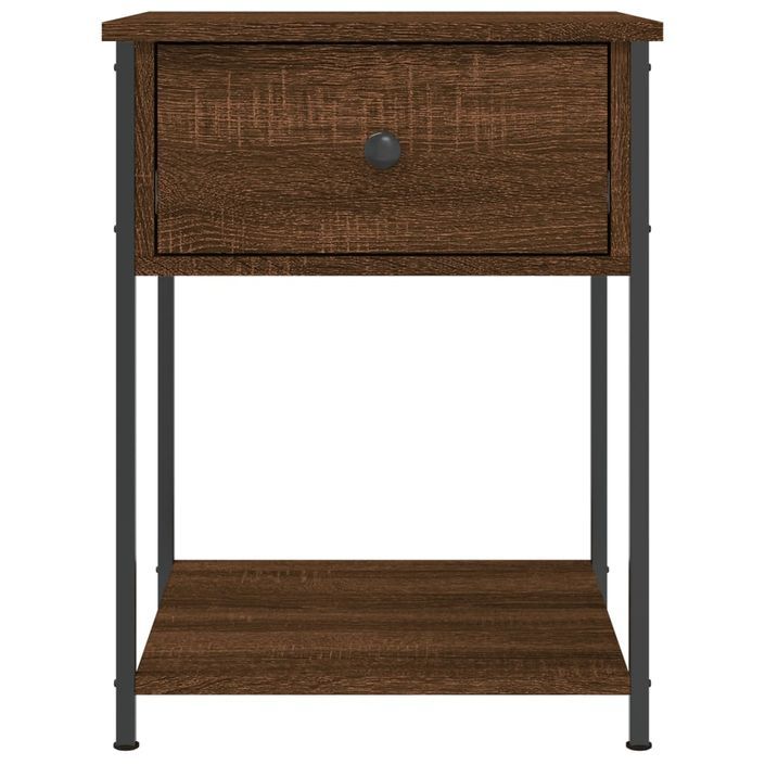 Table de chevet chêne marron 44x45x58 cm bois d'ingénierie - Photo n°6