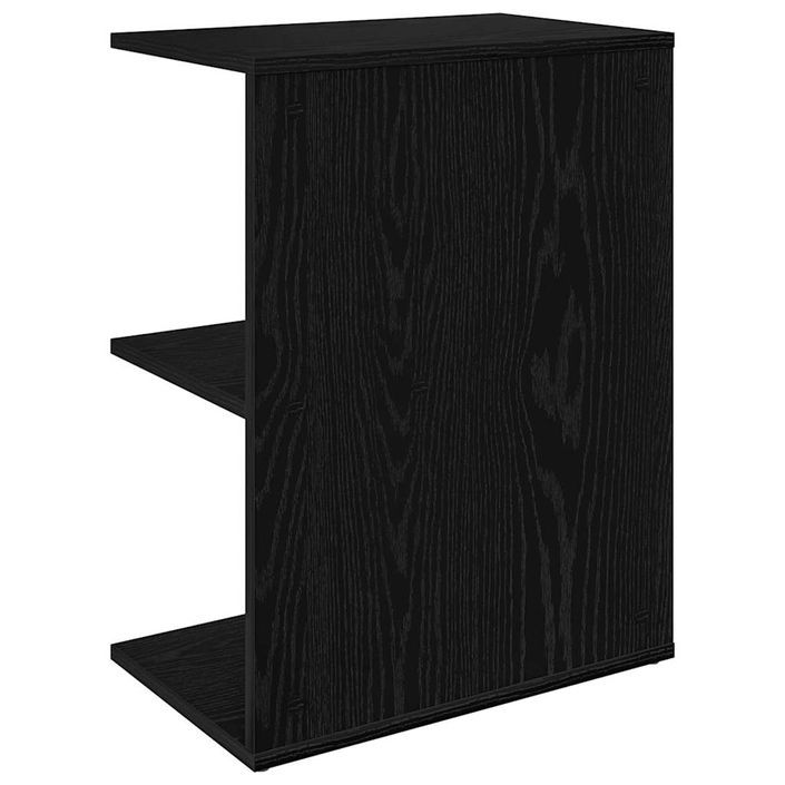 Table de chevet chêne noir 46,5x29x61 cm bois d’ingénierie - Photo n°6