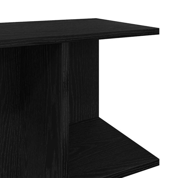 Table de chevet chêne noir 46,5x29x61 cm bois d’ingénierie - Photo n°8