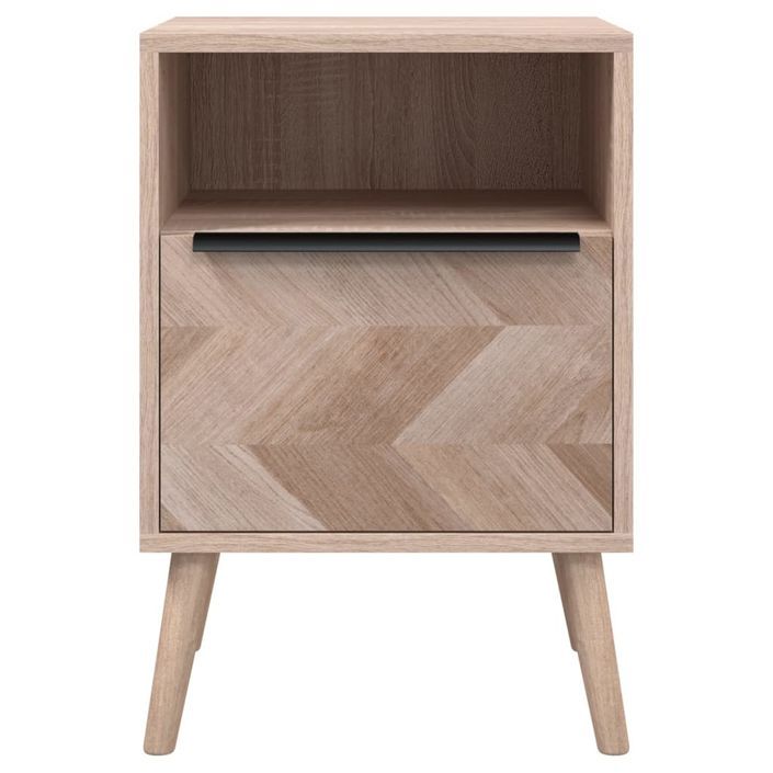 Table de chevet chêne sonoma 38,5x38,5x57 cm bois d’ingénierie - Photo n°5