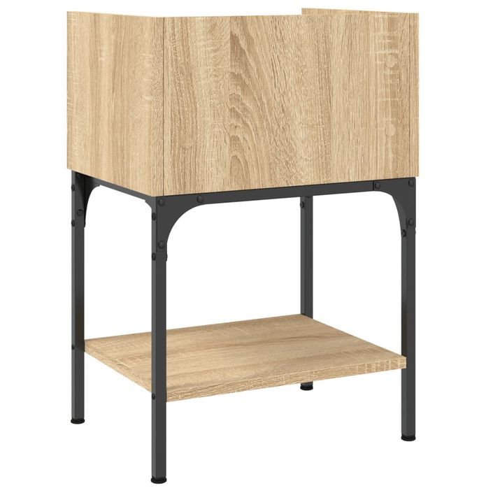 Table de chevet chêne sonoma 40,5x31x60 cm bois d'ingénierie - Photo n°8