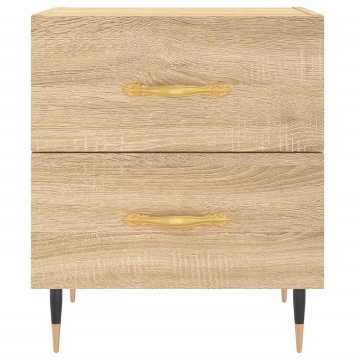 Table de chevet chêne sonoma 40x35x47,5 cm bois d’ingénierie - Photo n°6