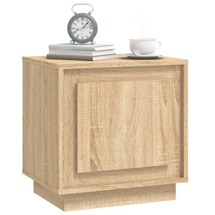 Table de chevet chêne sonoma 44x35x45 cm bois d'ingénierie - Photo n°4