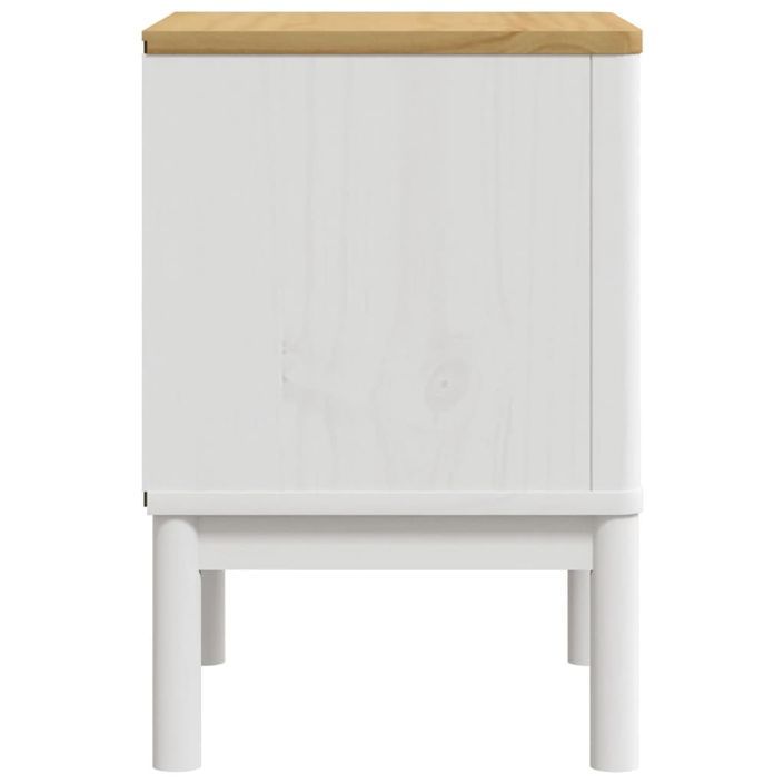 Table de chevet FLORO blanc 45x39x57 cm bois de pin massif - Photo n°6