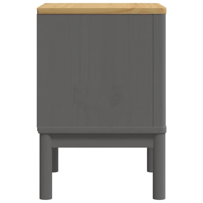 Table de chevet FLORO gris 45x39x57 cm bois de pin massif - Photo n°6