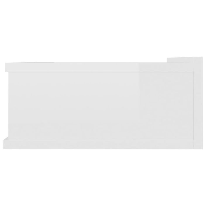 Table de chevet flottante Blanc brillant 40x30x15 cm - Photo n°5