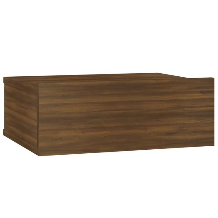 Table de chevet flottante Chêne marron 40x30x15 cm - Photo n°2