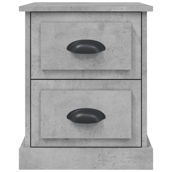 Table de chevet gris béton 39x39x47,5 cm bois d'ingénierie - Photo n°7