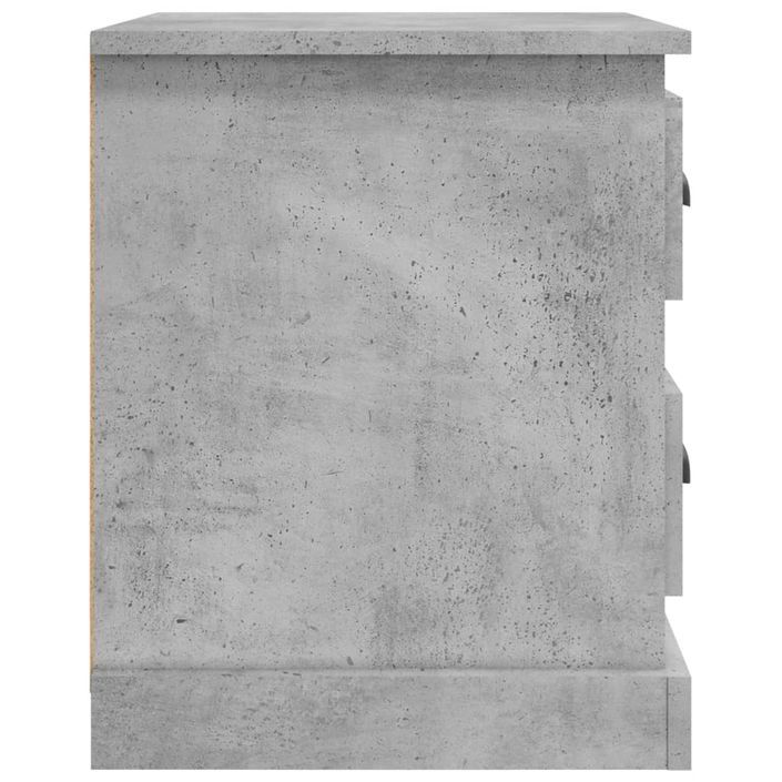 Table de chevet gris béton 39x39x47,5 cm bois d'ingénierie - Photo n°8