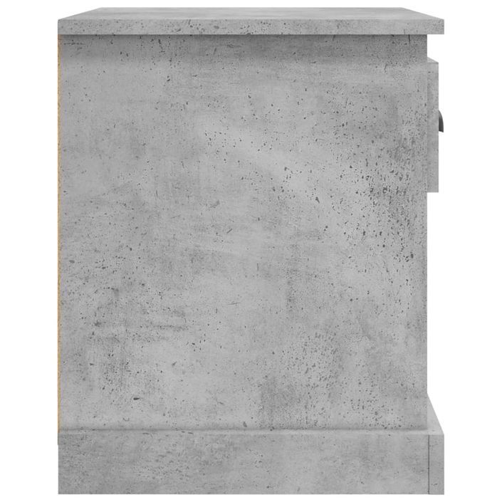 Table de chevet gris béton 39x39x47,5 cm bois d'ingénierie - Photo n°8