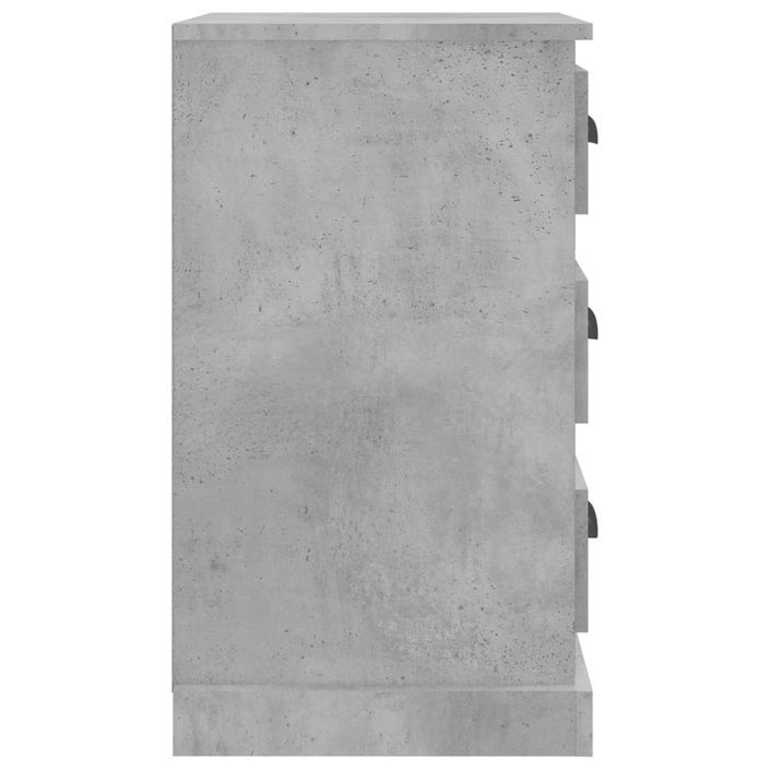 Table de chevet gris béton 39x39x67 cm bois d'ingénierie - Photo n°8