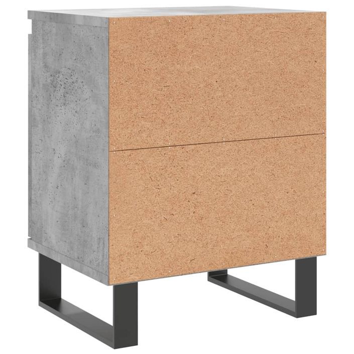Table de chevet gris béton 40x30x50 cm bois d'ingénierie - Photo n°8