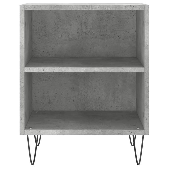 Table de chevet gris béton 40x30x50 cm bois d'ingénierie - Photo n°4